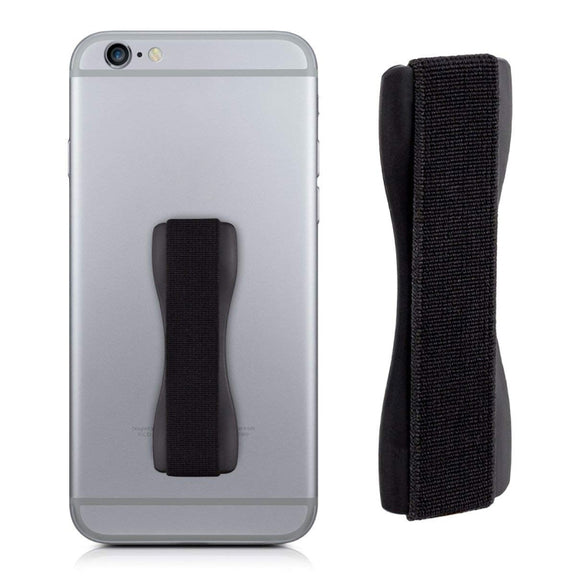 Finger Grip Phone Holder for iPhone, Galaxy, Sony, Lenovo, HTC, Huawei, and other Smartphones(Black)