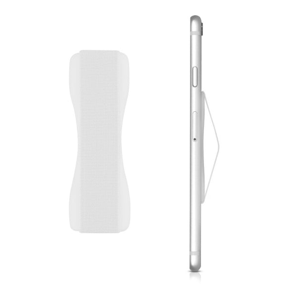 Finger Grip Phone Holder for iPhone, Galaxy, Sony, Lenovo, HTC, Huawei, and other Smartphones(White)
