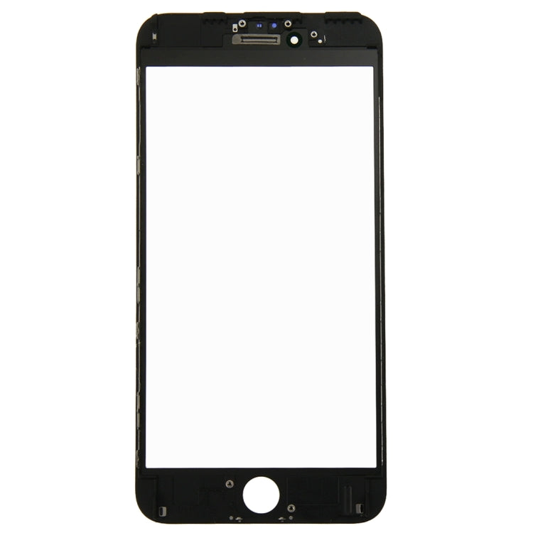 Front Screen Outer Glass Lens with Front LCD Screen Bezel Frame for iPhone 6 Plus(Black)
