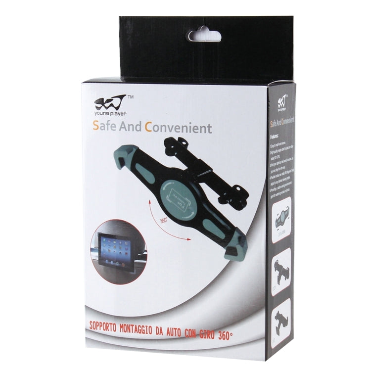 Universal 360 Degrees Rotation Car Headrest Mount Holder, For iPad, Samsung, Lenovo, Sony and Other Tablet PC(Black)