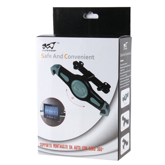 Universal 360 Degrees Rotation Car Headrest Mount Holder, For iPad, Samsung, Lenovo, Sony and Other Tablet PC(Black)