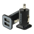USAMS High Performance 2.1A + 1A Dual USB Port Car Charger for iPad Air 2 & Air & 4, iPhone 6 & 6 Plus & 5C & 5S & 4 & 4S, iPod touch, Galaxy Tablet / Note Series and Other Mobile Phone, Navigators(Black) - Car Charger by USAMS | Online Shopping South Africa | PMC TechLife
