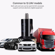 USAMS High Performance 2.1A + 1A Dual USB Port Car Charger for iPad Air 2 & Air & 4, iPhone 6 & 6 Plus & 5C & 5S & 4 & 4S, iPod touch, Galaxy Tablet / Note Series and Other Mobile Phone, Navigators(Black)