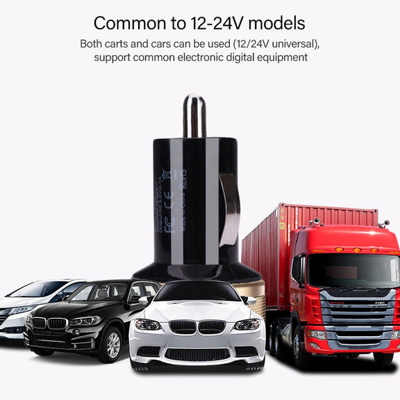 USAMS High Performance 2.1A + 1A Dual USB Port Car Charger for iPad Air 2 & Air & 4, iPhone 6 & 6 Plus & 5C & 5S & 4 & 4S, iPod touch, Galaxy Tablet / Note Series and Other Mobile Phone, Navigators(Black)