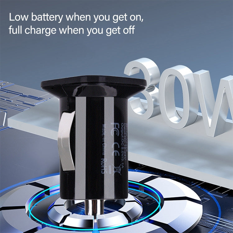 USAMS High Performance 2.1A + 1A Dual USB Port Car Charger for iPad Air 2 & Air & 4, iPhone 6 & 6 Plus & 5C & 5S & 4 & 4S, iPod touch, Galaxy Tablet / Note Series and Other Mobile Phone, Navigators(Black)