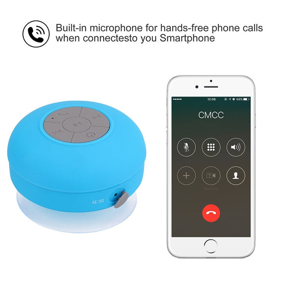 Mini Water-resistant Bluetooth ISSC3.0 Speaker for iPad / iPhone / Other Bluetooth Mobile Phone, Support Handfree Function, Water-resistant Level: IPX4, BTS-06(Blue)