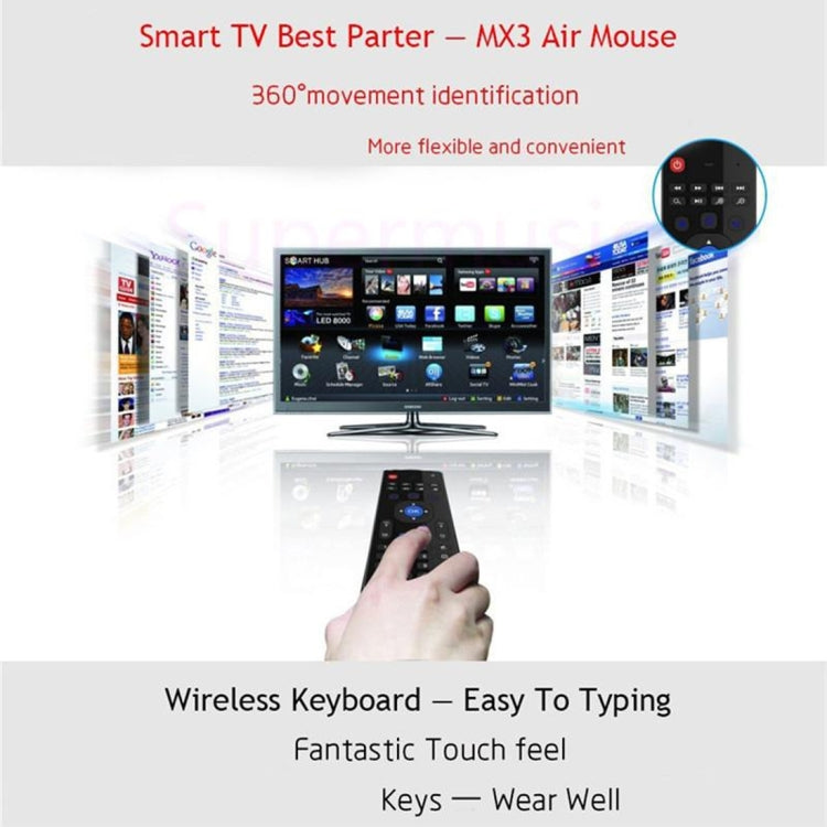 MX3 Air Mouse Wireless 2.4G Remote Control Keyboard with Browser Shortcuts for Android TV Box / Mini PC - MINI PC Accessories & Gadgets by PMC TechLife | Online Shopping South Africa | PMC TechLife
