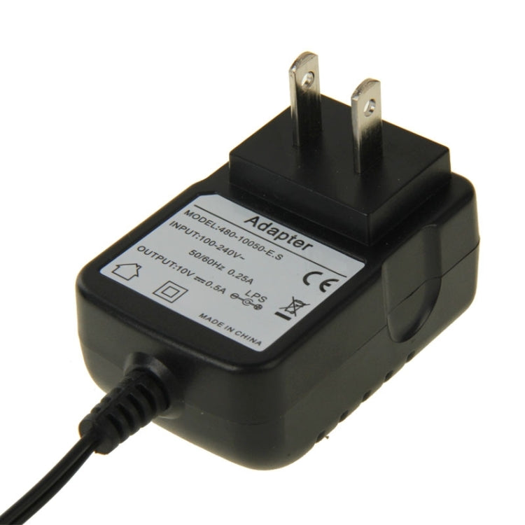 10V Output 500mA US Plug Universal Power Charger Adapter for Walkie Talkie Charger(Black)