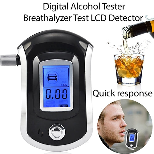 3 digitals LCD Display Breath Alcohol Tester Analyzer(Black)