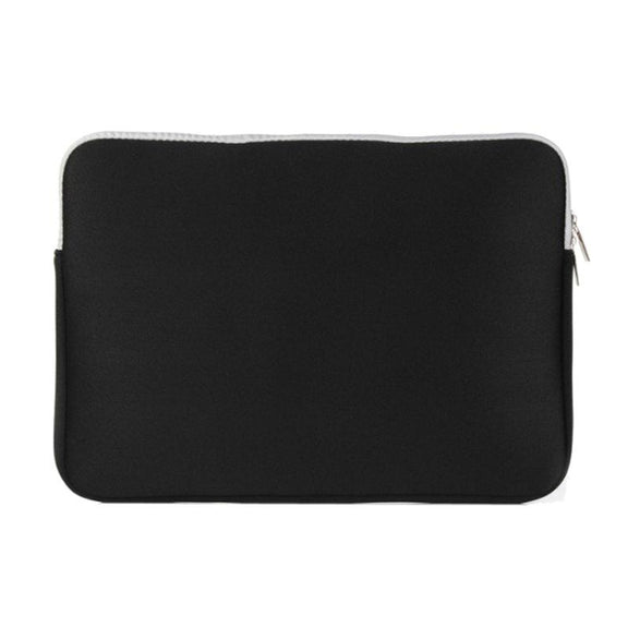 Double Pocket Zip Handbag Laptop Bag for Macbook Air 13 inch(Black)