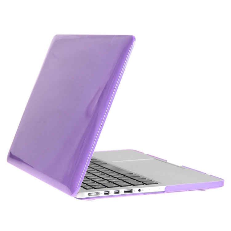 ENKAY for Macbook Pro Retina 13.3 inch (US Version) / A1425 / A1502 Hat-Prince 3 in 1 Crystal Hard Shell Plastic Protective Case with Keyboard Guard & Port Dust Plug(Purple)