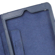 2-fold Litchi Texture Flip Leather Case with Holder Function for iPad mini 1 / 2 / 3(Navy Blue)