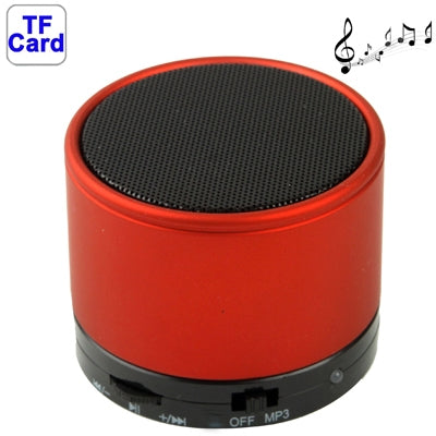 Bluetooth V2.1 Mini Stereo Speaker for Galaxy S IV / i9500 / SIII / i9300 / i8190 / S7562 / i8750 / i9220 / N7000 / i9100 / i9082 / iPhone 5 / iPhone 4 & 4S / New iPad / BlackBerry Z10 / HTC / Nokia / ... uilt-in Rechargeable Battery, Support TF Card(Red) - Desktop Speaker by PMC TechLife | Online Shopping South Africa | PMC TechLife