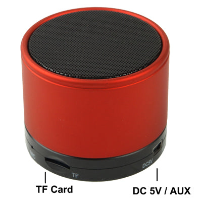 Bluetooth V2.1 Mini Stereo Speaker for Galaxy S IV / i9500 / SIII / i9300 / i8190 / S7562 / i8750 / i9220 / N7000 / i9100 / i9082 / iPhone 5 / iPhone 4 & 4S / New iPad / BlackBerry Z10 / HTC / Nokia / ... uilt-in Rechargeable Battery, Support TF Card(Red) - Desktop Speaker by PMC TechLife | Online Shopping South Africa | PMC TechLife