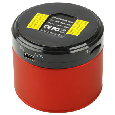 Bluetooth V2.1 Mini Stereo Speaker for Galaxy S IV / i9500 / SIII / i9300 / i8190 / S7562 / i8750 / i9220 / N7000 / i9100 / i9082 / iPhone 5 / iPhone 4 & 4S / New iPad / BlackBerry Z10 / HTC / Nokia / ... uilt-in Rechargeable Battery, Support TF Card(Red)