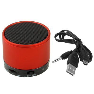 Bluetooth V2.1 Mini Stereo Speaker for Galaxy S IV / i9500 / SIII / i9300 / i8190 / S7562 / i8750 / i9220 / N7000 / i9100 / i9082 / iPhone 5 / iPhone 4 & 4S / New iPad / BlackBerry Z10 / HTC / Nokia / ... uilt-in Rechargeable Battery, Support TF Card(Red) - Desktop Speaker by PMC TechLife | Online Shopping South Africa | PMC TechLife