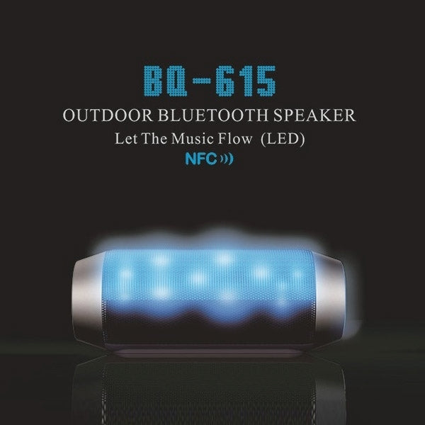 AEC BQ-615 Pulse Portable Bluetooth Streaming Speaker with Built-in LED Light Show & Mic, For iPhone, Galaxy, Sony, Lenovo, HTC, Huawei, Google, LG, Xiaomi, other Smartphones and all Bluetooth Devices(Black) - Desktop Speaker by AEC | Online Shopping South Africa | PMC TechLife | Buy Now Pay Later Mobicred