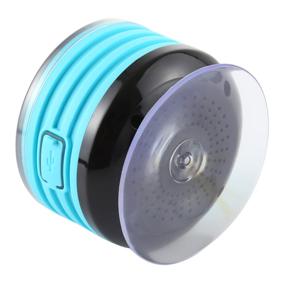 F08 Portable Speaker IPX7 Water-resistant Support FM Radio High-fidelity Sound Box Bluetooth Speaker with Suction Cup & LED Light(Blue)