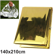 Compact Lightweight Aluminized Windproof Water-resistant Emergency Blanket Body Wrap Survival Sheet for Outdoor 140 x 210cm