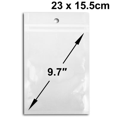 100x 9.7 inch Zip Lock Plastic Poly Bag, Size: 23 x 15.5cm (100pcs in one package, the price is for 100pcs) - free shipping - PMC TechLife - Order now!