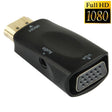 Full HD 1080P HDMI to VGA and Audio Adapter for HDTV / Monitor / Projector(Black) - Adapter by PMC TechLife | Online Shopping South Africa | PMC TechLife