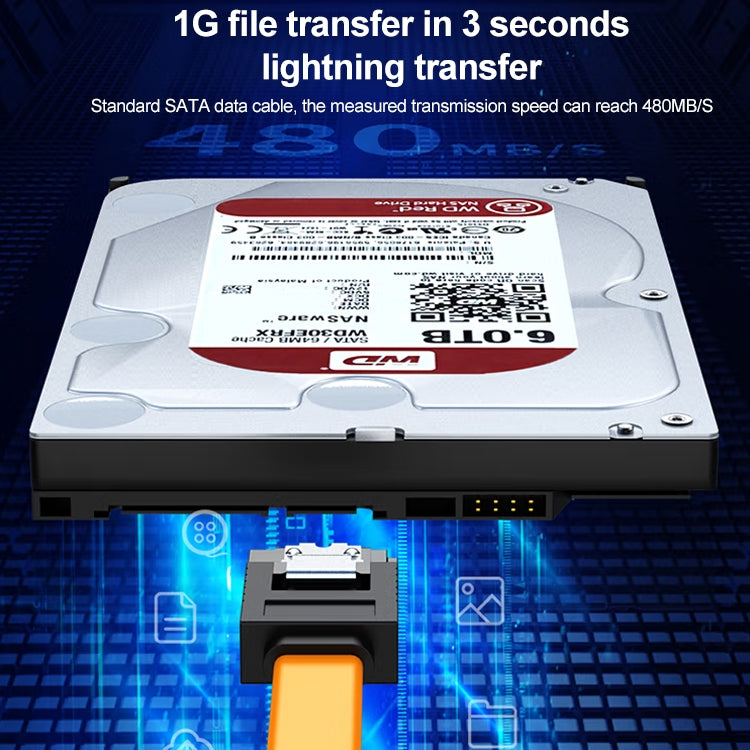 Serial SATA Data Cable,With Metal Clip, Length: 40cm - free shipping - PMC TechLife - Order now!