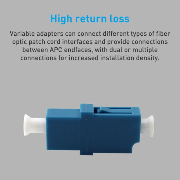 5pcs LC-LC Single-Mode Simplex Fiber Flange / Connector / Adapter / Lotus Root Device(Blue)