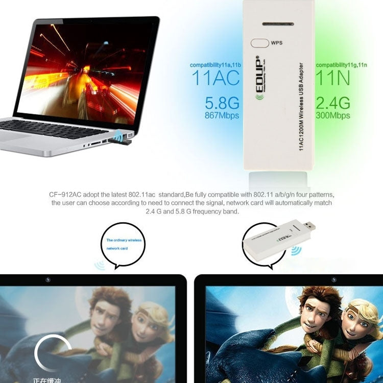 EDUP AC-1601 802.11AC 1200M Dual Band USB 3.0 Wifi Wireless Adapter - free shipping - PMC Jewellery - Order now!