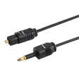 TOSLink Male to 3.5mm Male Digital Optical Audio Cable, Length: 0.8m, OD: 2.2mm(Black) - free shipping - PMC TechLife - Order now!