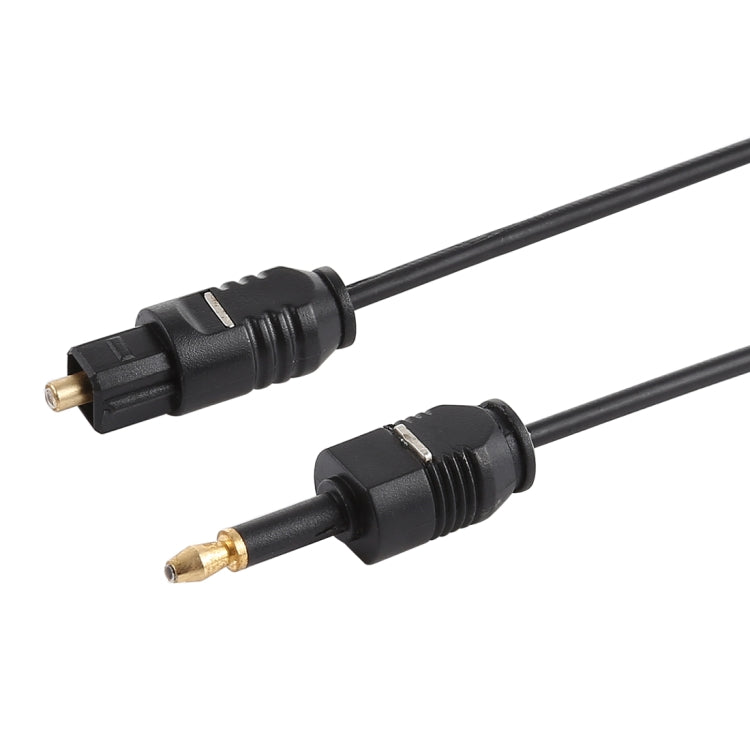 TOSLink Male to 3.5mm Male Digital Optical Audio Cable, Length: 0.8m, OD: 2.2mm(Black) - free shipping - PMC Jewellery - Order now!