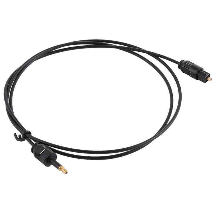 TOSLink Male to 3.5mm Male Digital Optical Audio Cable, Length: 0.8m, OD: 2.2mm(Black) - free shipping - PMC TechLife - Order now!