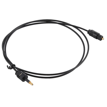 TOSLink Male to 3.5mm Male Digital Optical Audio Cable, Length: 0.8m, OD: 2.2mm(Black) - free shipping - PMC Jewellery - Order now!