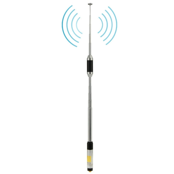 RH770 Dual Band 144/430MHz High Gain SMA-F Telescopic Handheld Radio Antenna for Walkie Talkie, Antenna Length: 93cm