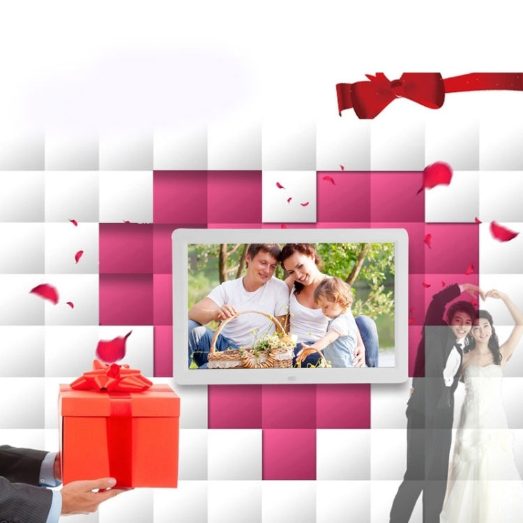 12 inch LED Display Multi-media Digital Photo Frame with Holder & Music & Movie Player, Support USB / SD / Micro SD / MMC / MS / XD Card Input(White) - free shipping - PMC TechLife - Order now!