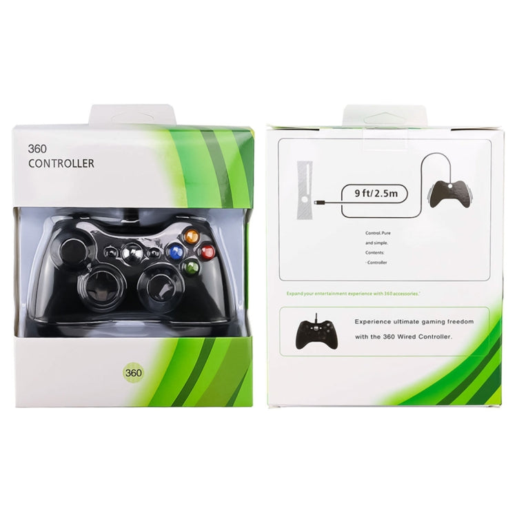 USB 2.0 Wired Controller Gamepad for XBOX360, Plug and Play, Cable Length: 2.5m(Black) - Gamepad by PMC TechLife | Online Shopping South Africa | PMC TechLife