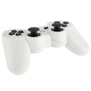 Double Shock III Wireless Controller, Manette Sans Fil Double Shock III for Sony PS3, Has Vibration Action(with logo)(White)