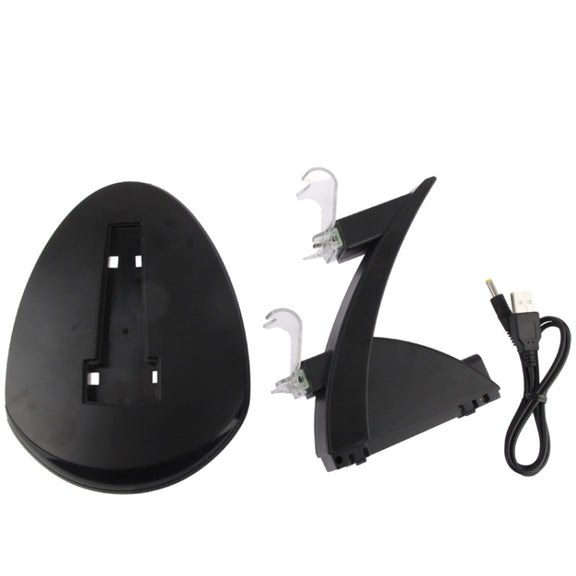 2 x USB Charging Dock Station Stand / Controller Charging Stand for PS4(Black)