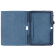 Litchi Texture Flip Leather Case with Holder for Galaxy Tab 4 10.1 / T530(Dark Blue)