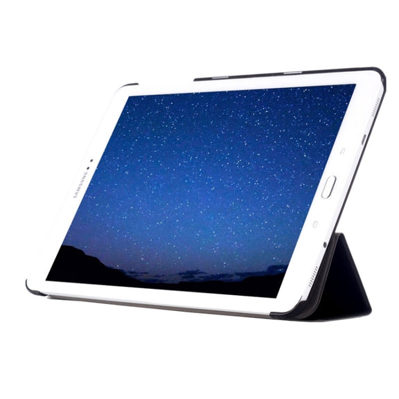 Custer Texture Horizontal Flip Leather Case with 3-folding Holder for Galaxy Tab S2 9.7 / T815(Black)