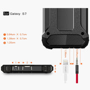 For Galaxy S7 / G930 Tough Armor TPU + PC Combination Case (Black)