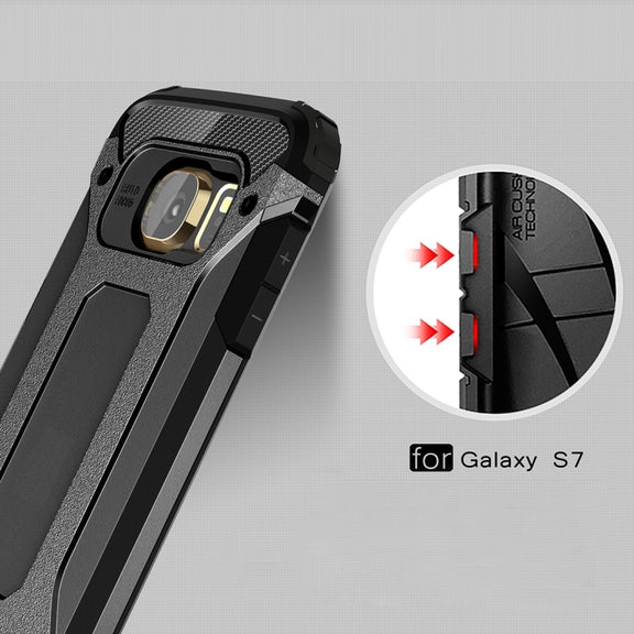 For Galaxy S7 / G930 Tough Armor TPU + PC Combination Case (Black) - Galaxy Phone Cases by PMC TechLife | Online Shopping South Africa | PMC TechLife