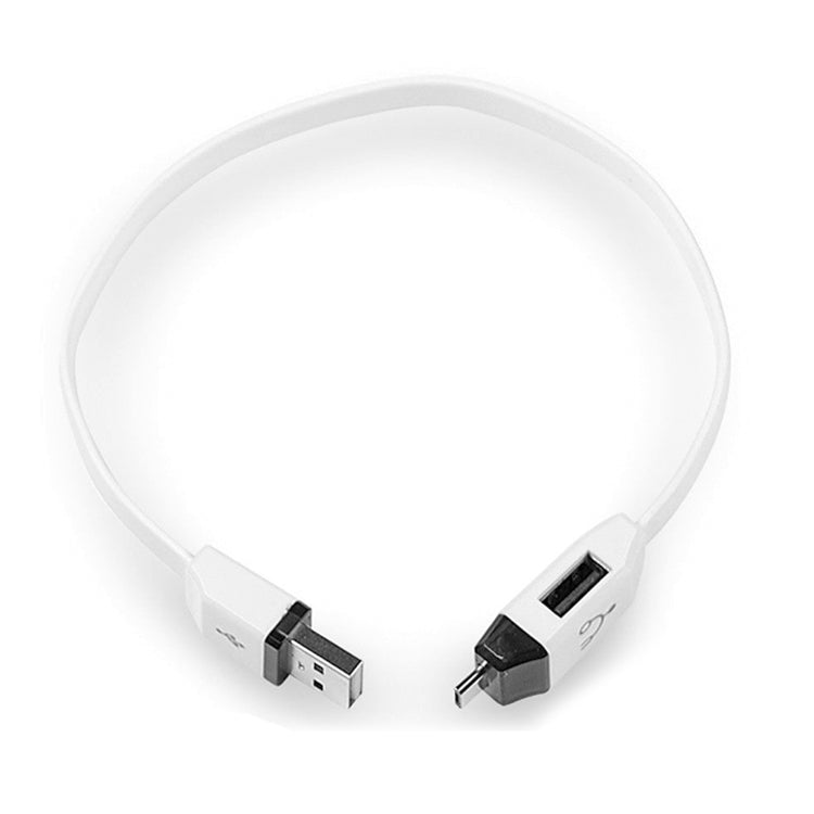 OTG-Y-01 USB 2.0 Male to Micro USB Male + USB Female OTG Charging Data Cable for Android Phones / Tablets with OTG Function, Length: 30cm(White) - Micro USB Cable by PMC TechLife | Online Shopping South Africa | PMC TechLife | Buy Now Pay Later Mobicred