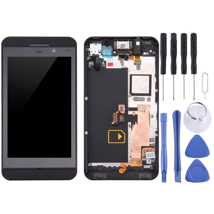 LCD Screen and Digitizer Full Assembly with Frame for BlackBerry Z10 4G(Black) - free shipping - PMC TechLife - Order now!
