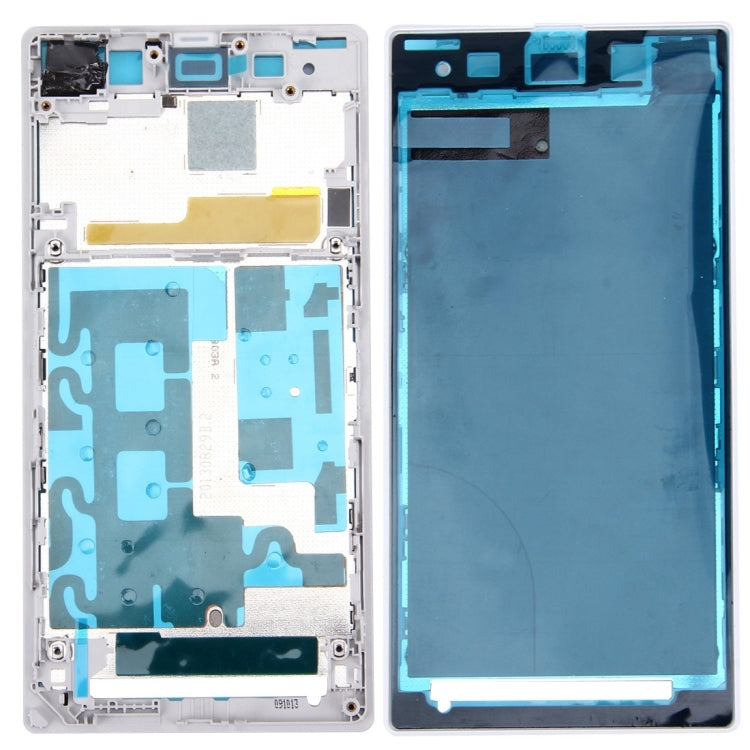 Front Housing LCD Frame Bezel Plate  for Sony Xperia Z1 / C6902 / L39h / C6903 / C6906 / C6943(White) - Frame Bezel Plate by PMC TechLife | Online Shopping South Africa | PMC TechLife