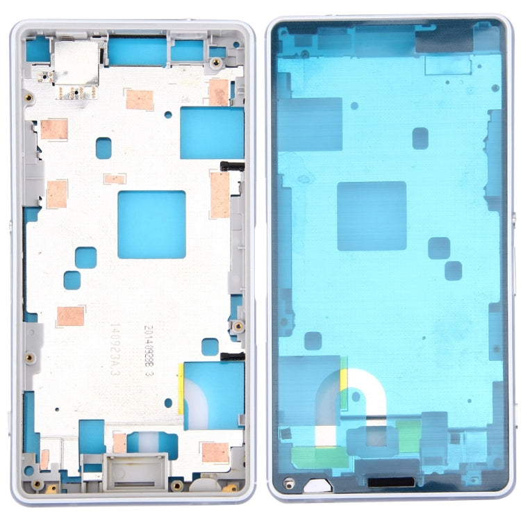 Front Housing LCD Frame Bezel Plate for Sony Xperia Z3 Compact / D5803 / D5833(White) - Frame Bezel Plate by PMC TechLife | Online Shopping South Africa | PMC TechLife