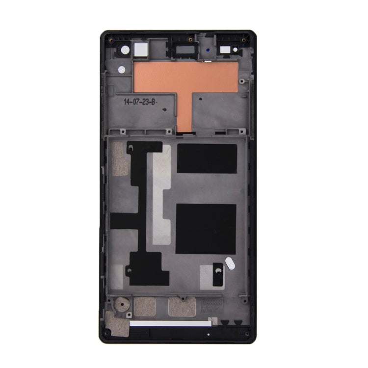 Front Housing  with Adhesive for Sony Xperia C3(Black) - Frame Bezel Plate by PMC TechLife | Online Shopping South Africa | PMC TechLife