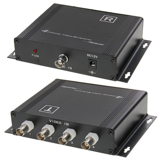 4 Channel Video Multiplexer Transmitter and Receiver(Black) - free shipping - PMC Jewellery - Order now!