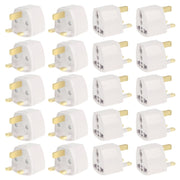 20 PCS Plug Adapter, Travel Power Adapter with UK Socket Plug