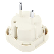 High Quality UK Plug to EU Plug AC Wall Universal Travel Power Socket Plug Adaptor(White)