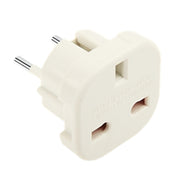 High Quality UK Plug to EU Plug AC Wall Universal Travel Power Socket Plug Adaptor(White)
